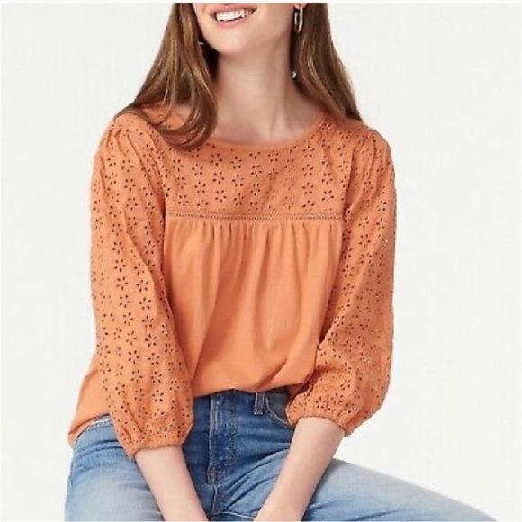 Sold NWT J CREW blouse eyelet - Picture 2 of 6